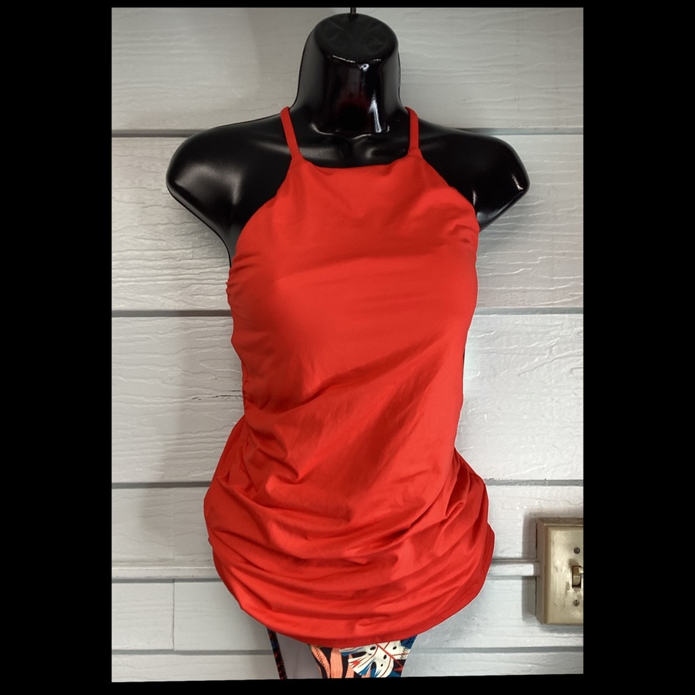Essentials Women's Scoop swimsuit in Coral.49